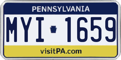 PA license plate MYI1659