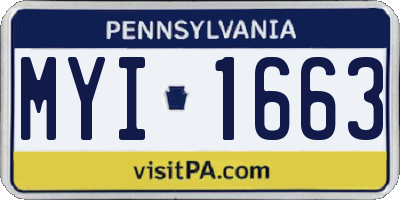PA license plate MYI1663