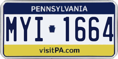PA license plate MYI1664