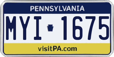 PA license plate MYI1675
