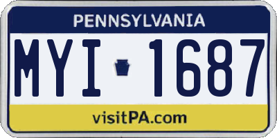 PA license plate MYI1687