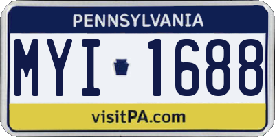 PA license plate MYI1688