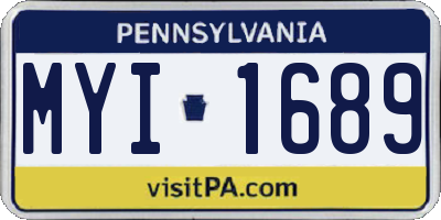 PA license plate MYI1689