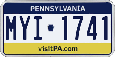 PA license plate MYI1741