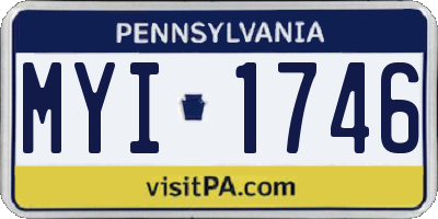 PA license plate MYI1746