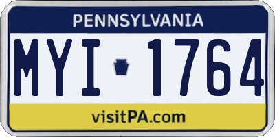 PA license plate MYI1764