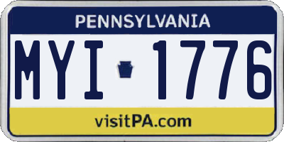 PA license plate MYI1776
