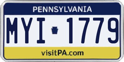 PA license plate MYI1779