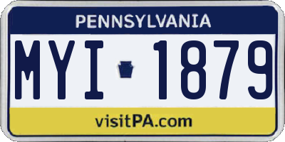 PA license plate MYI1879