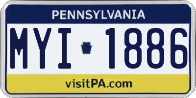 PA license plate MYI1886