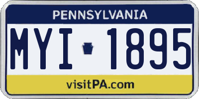 PA license plate MYI1895