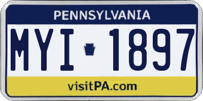 PA license plate MYI1897