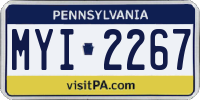 PA license plate MYI2267