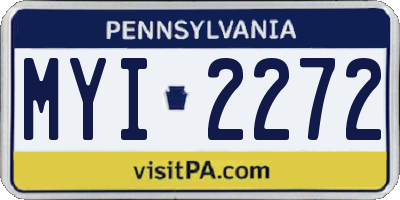PA license plate MYI2272