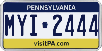 PA license plate MYI2444