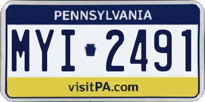 PA license plate MYI2491