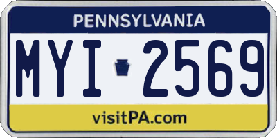 PA license plate MYI2569