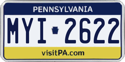 PA license plate MYI2622