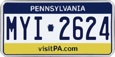 PA license plate MYI2624