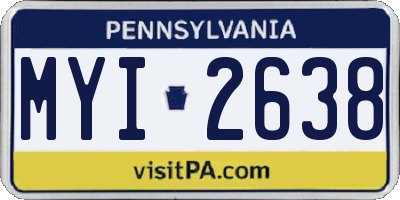 PA license plate MYI2638