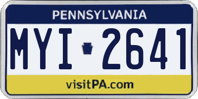 PA license plate MYI2641