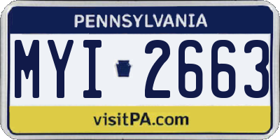 PA license plate MYI2663