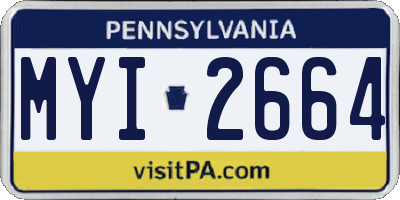 PA license plate MYI2664