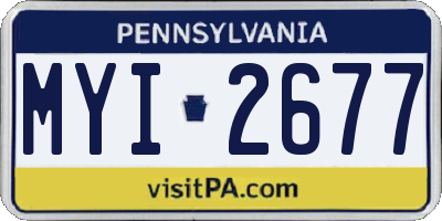PA license plate MYI2677
