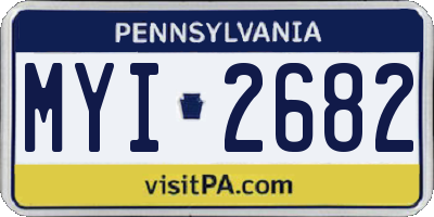 PA license plate MYI2682