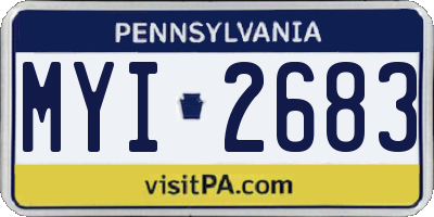 PA license plate MYI2683