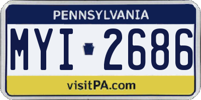 PA license plate MYI2686