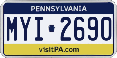 PA license plate MYI2690