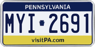 PA license plate MYI2691
