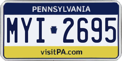 PA license plate MYI2695