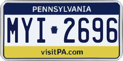 PA license plate MYI2696