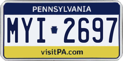 PA license plate MYI2697