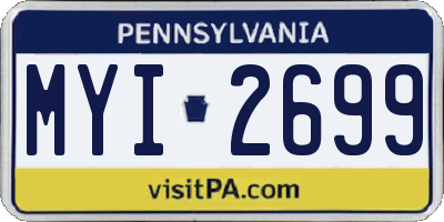 PA license plate MYI2699