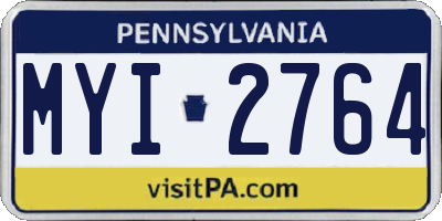 PA license plate MYI2764