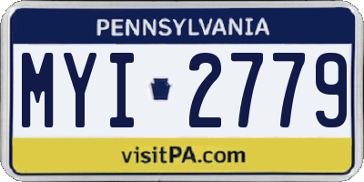 PA license plate MYI2779