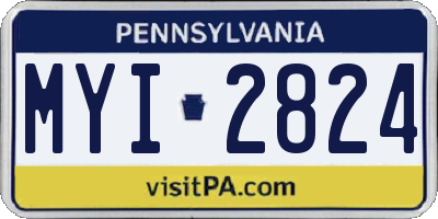 PA license plate MYI2824