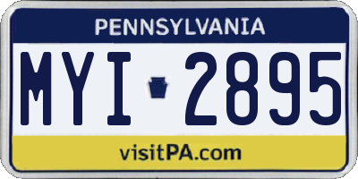 PA license plate MYI2895