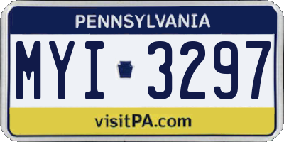PA license plate MYI3297