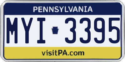 PA license plate MYI3395