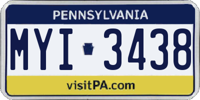 PA license plate MYI3438