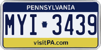 PA license plate MYI3439