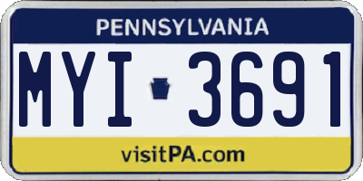 PA license plate MYI3691