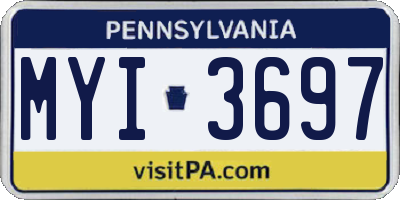 PA license plate MYI3697