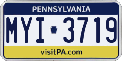 PA license plate MYI3719