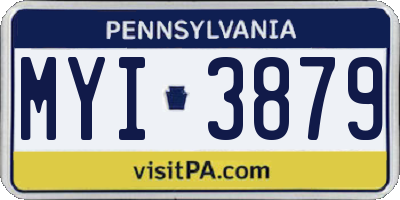 PA license plate MYI3879