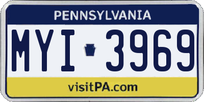 PA license plate MYI3969
